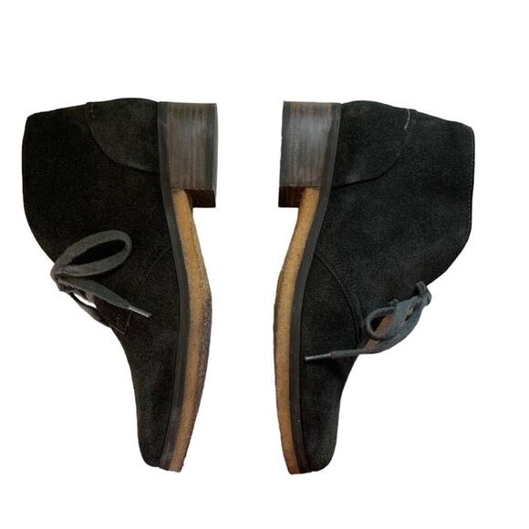 See by Chloe Black Suede Low Heel Crepe Sole Desert Boots Booties Size 7.5 - Picture 3 of 6